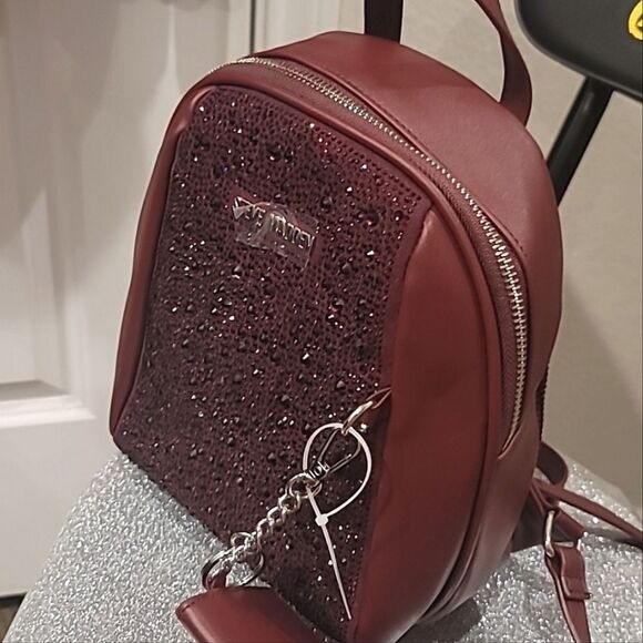 Steve Madden BGemma Rhinestone Backpack- Wine